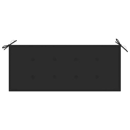 Banco Batávia c/ almofadão preto 120 cm teca maciça