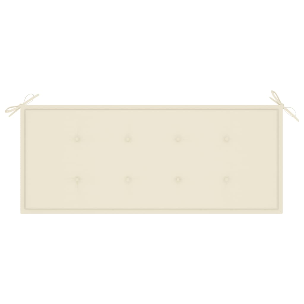 Banco de jardim empilhável c/ almofadão 128,5 cm teca maciça