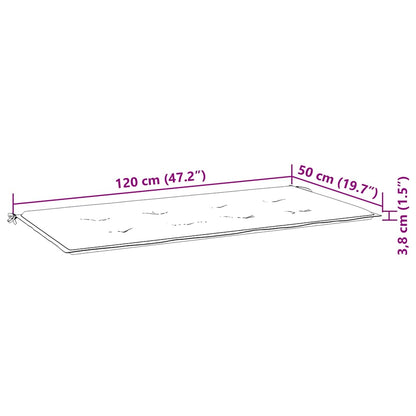Banco de jardim empilhável c/ almofadão 128,5 cm teca maciça