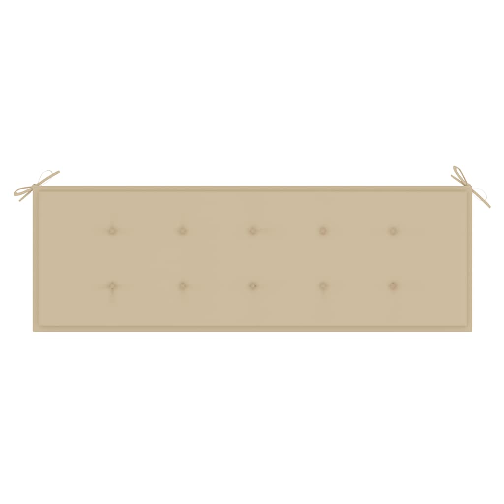 Banco de jardim empilhável c/ almofadão 159 cm teca maciça