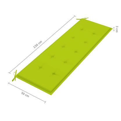Banco de jardim empilhável c/ almofadão 159 cm teca maciça