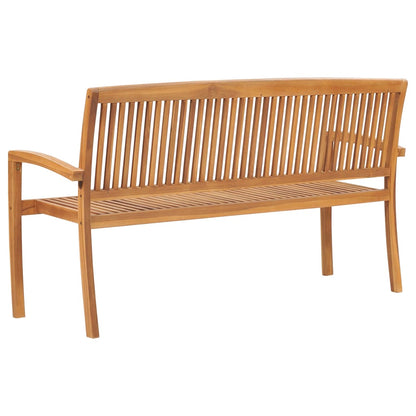 Banco de jardim empilhável c/ almofadão 159 cm teca maciça