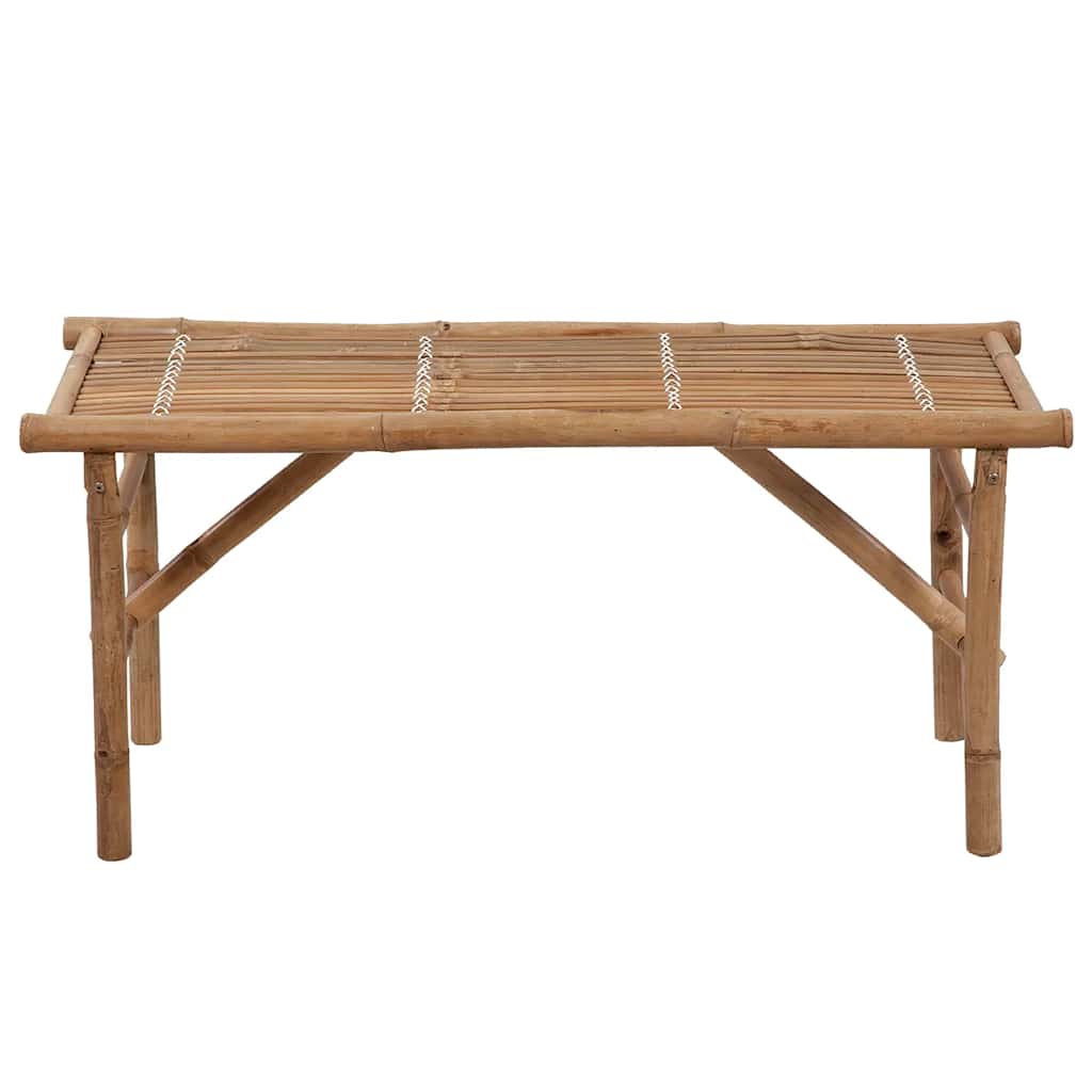 Banco de jardim dobrável com almofadão 118 cm bambu