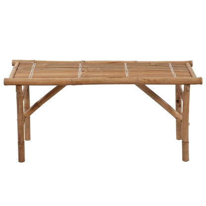 Banco de jardim dobrável com almofadão 118 cm bambu