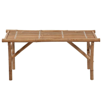 Banco de jardim dobrável com almofadão 118 cm bambu