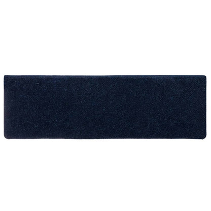 Tapetes de escada autoadesivos 15 peças 65x21x4 cm azul marinho com borda retangular