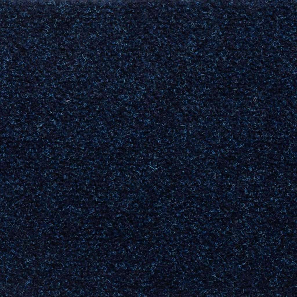 Tapetes de escada autoadesivos 15 peças 65x21x4 cm azul marinho com borda retangular