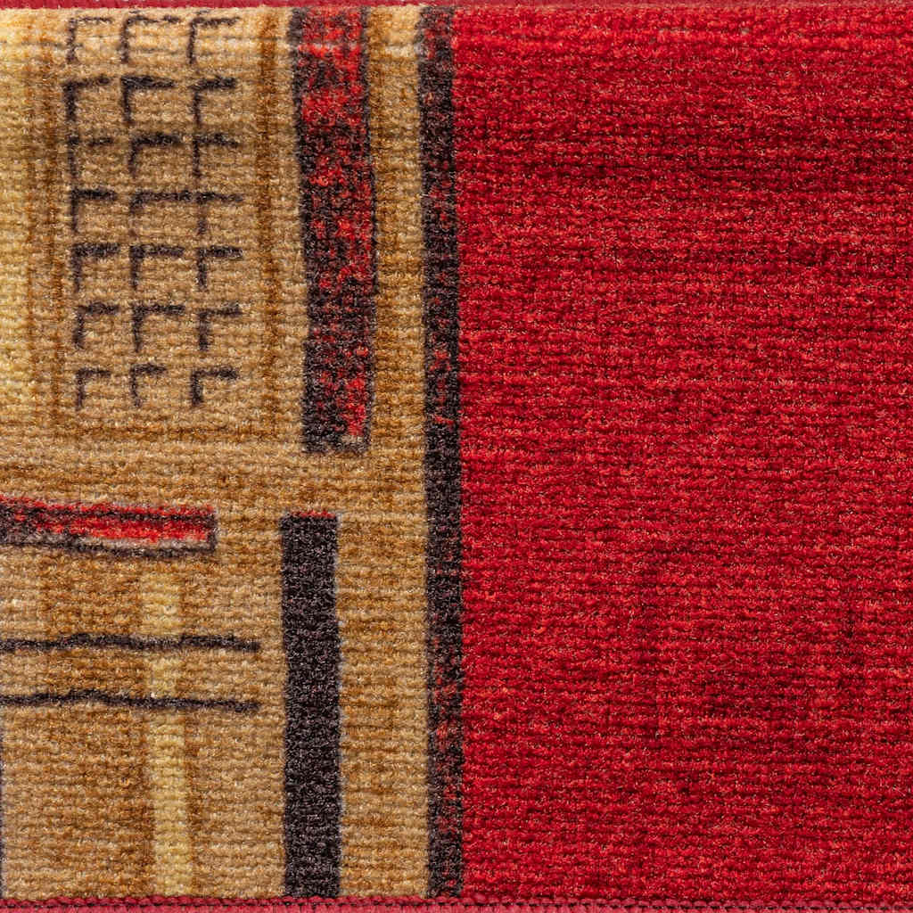 Tapetes de escada autoadesivos 15 pcs 65x21x4 cm vermelho