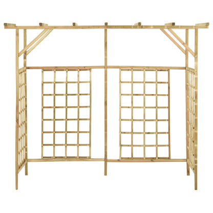 Pérgola jardim p/ caixotes triplos madeira de pinho impregnada