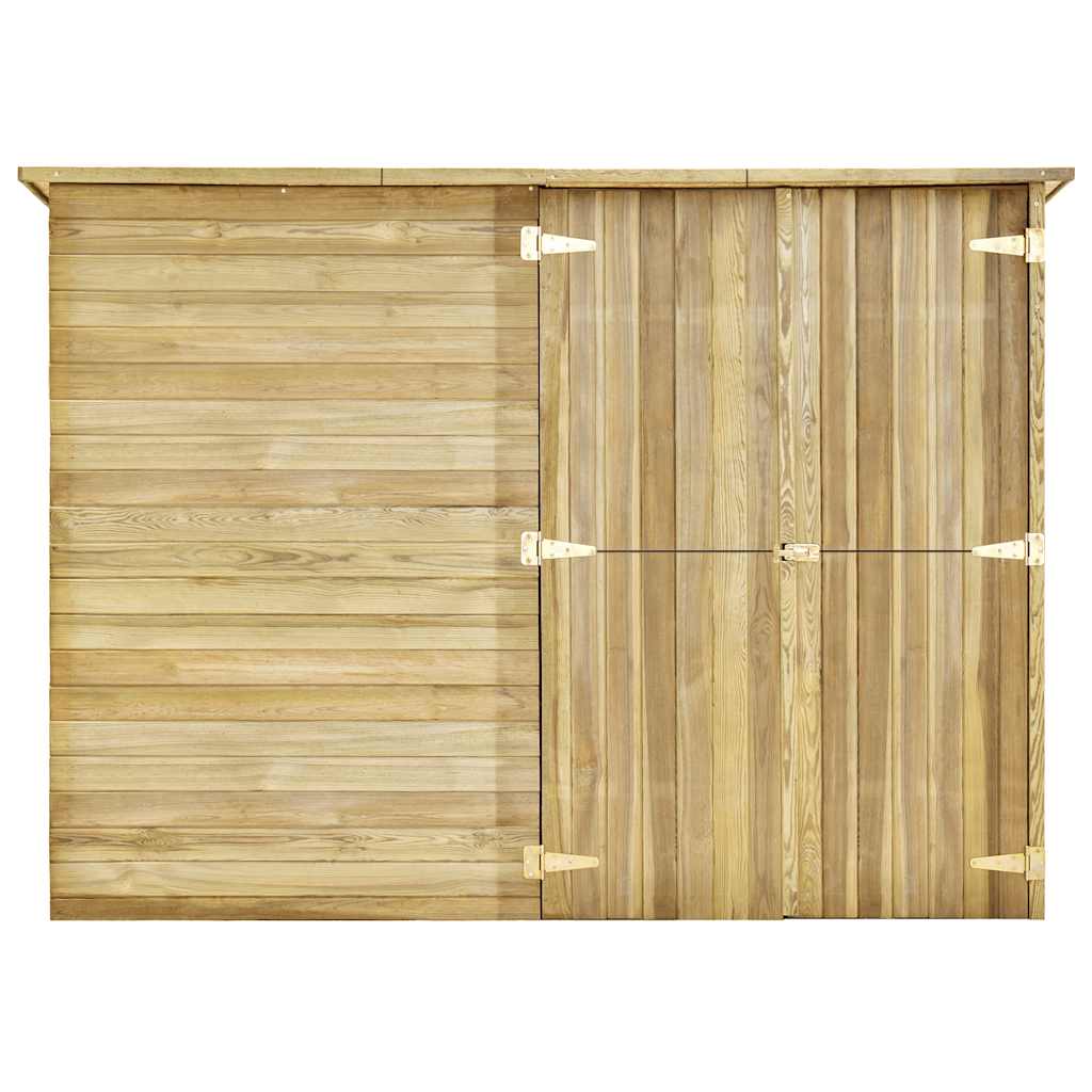 Abrigo de jardim p/ bicicletas 232x110x170 cm pinho impregnado