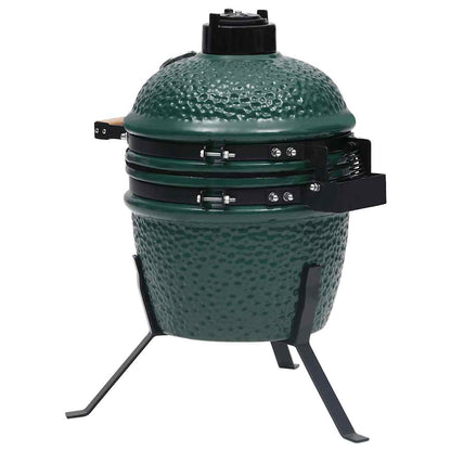 Churrasqueira/defumador Kamado 2-em-1 cerâmica 56 cm verde
