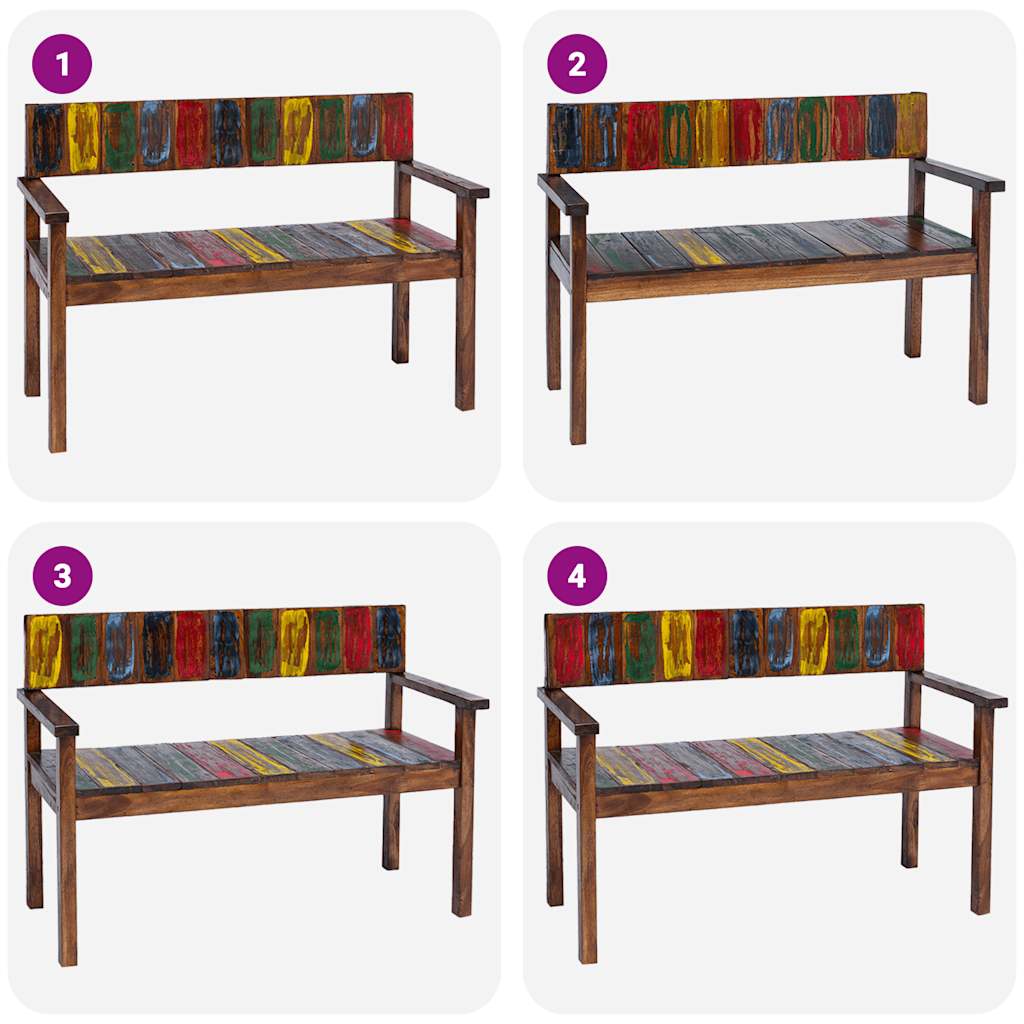 Cadeiras de jantar 4 pcs madeira recuperada maciça