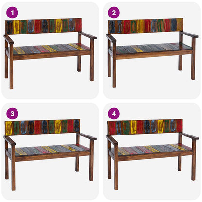 Cadeiras de jantar 4 pcs madeira recuperada maciça