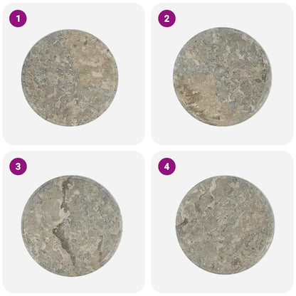 Tampo de mesa Ø40x2,5 cm mármore cinzento