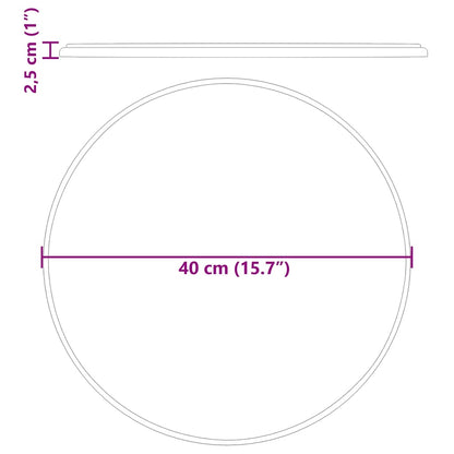 Tampo de mesa Ø40x2,5 cm mármore cinzento