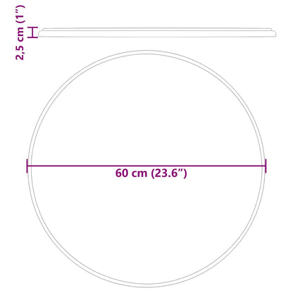 Tampo de mesa Ø60x2,5 cm mármore preto