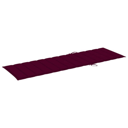 Espreguiçadeira dupla + almofadões vermelho tinto pinho impreg.