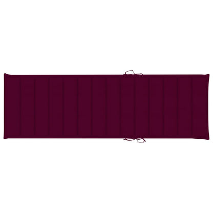 Espreguiçadeira dupla + almofadões vermelho tinto pinho impreg.