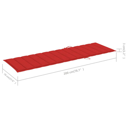 Espreguiçadeira de jardim com mesa e almofadão pinho impregnado