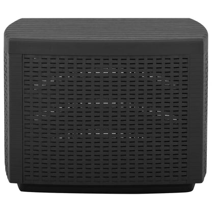 Mesa de jardim 53x53x40 cm plástico cinzento