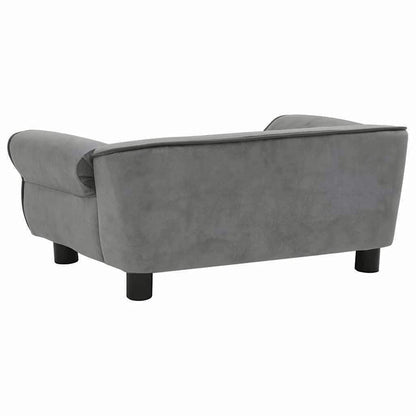 Sofá para cães 72x45x30 cm pelúcia cinzento-escuro
