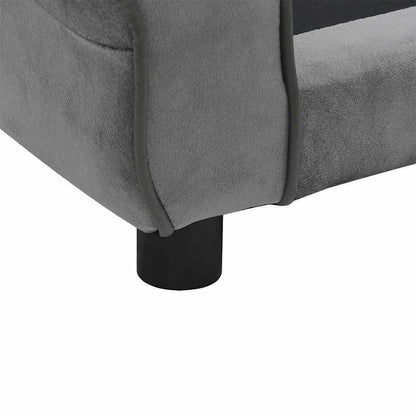 Sofá para cães 72x45x30 cm pelúcia cinzento-escuro