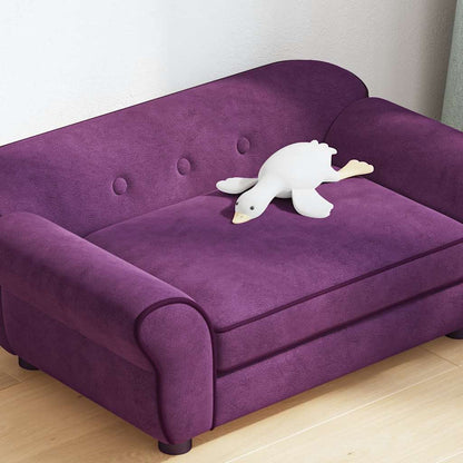 Sofá para cães 72x45x30 cm pelúcia bordô