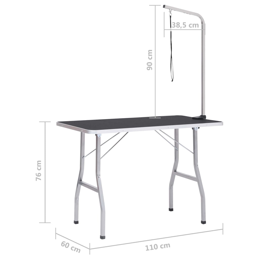 Mesa de grooming ajustável para cães com 1 laço