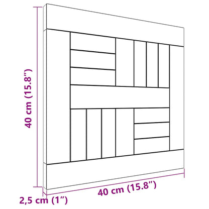 Tampo de mesa quadrado 40x40x2,5 cm madeira de teca maciça