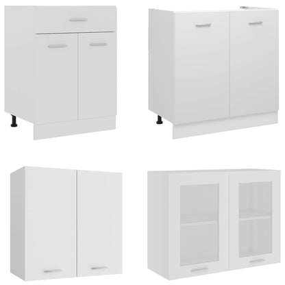 Conjunto armários de cozinha derivados de madeira Lyon branco, 4 pcs