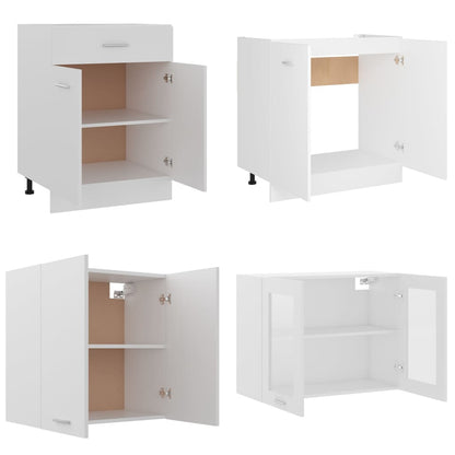 Conjunto armários de cozinha derivados de madeira Lyon branco, 4 pcs