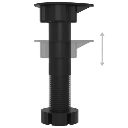 Conjunto armários de cozinha derivados de madeira Lyon preto, 4 pcs