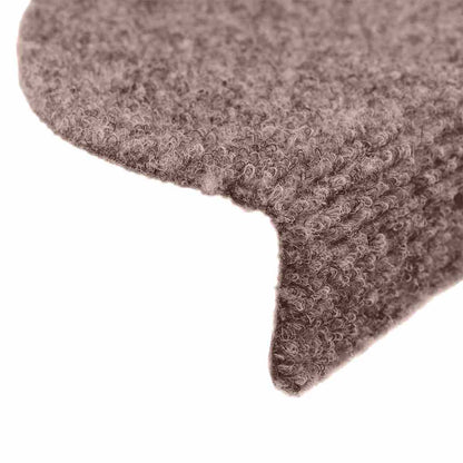Tapetes de escada autoadesivos 10 peças 56x17x3 cm marrom claro meia-lua
