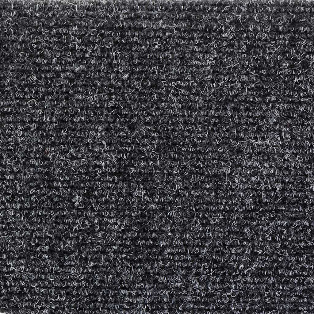 Tapetes de escada autoadesivos 5 peças 56x17x3 cm cinza escuro semicircular