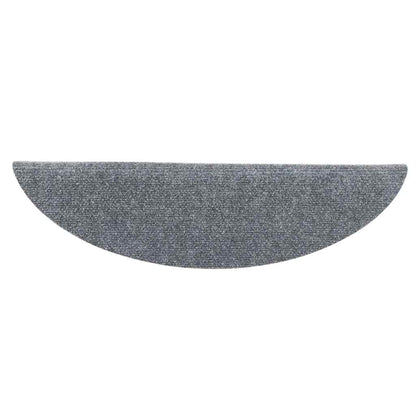 Tapetes de escada autoadesivos 5 peças 56x17x3 cm cinza claro semicircular