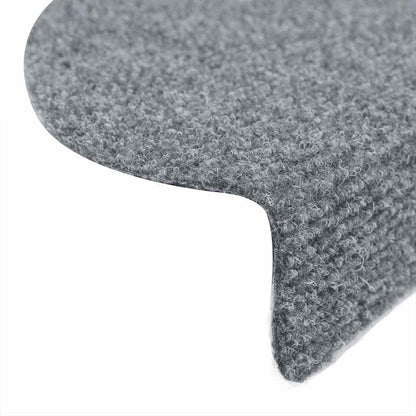 Tapetes de escada autoadesivos 10 pcs 56x17x3 cm cinzento-claro