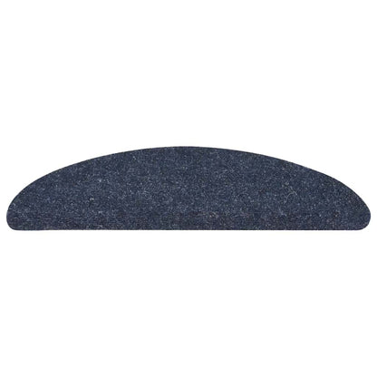 Tapetes de escada autoadesivos 5 peças 56x17x3 cm azul meia-lua