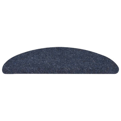 Tapetes de escada autoadesivos 10 peças 56x17x3 cm azul meia-lua