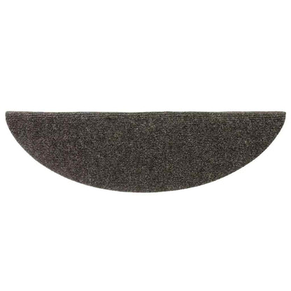 Tapetes de escada autoadesivos 5 peças 56x17x3 cm antracite meia-lua