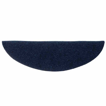 Tapetes de escada autoadesivos 5 peças 56x17x3 cm azul-marinho semicircular