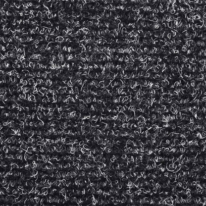 Tapetes de escada autoadesivos 10 peças 65x21x4 cm cinza escuro semicircular grande