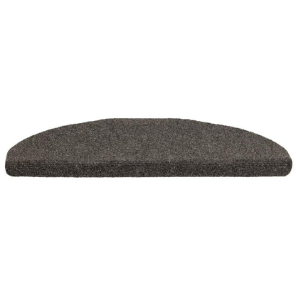 Tapetes de escada autoadesivos 5 peças 65x21x4 cm antracite semicircular grande