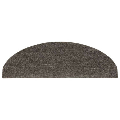 Tapetes de escada autoadesivos 5 peças 65x21x4 cm antracite semicircular grande