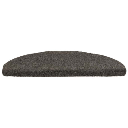 Tapetes de escada autoadesivos 10 peças 65x21x4 cm antracite semicircular grande