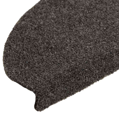 Tapetes de escada autoadesivos 10 peças 65x21x4 cm antracite semicircular grande
