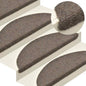 Tapetes de escada autoadesivos 10 peças 65x21x4 cm bege semicircular grande