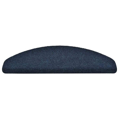 Tapetes de escada autoadesivos 5 peças 65x21x4 cm azul marinho semicircular grande