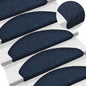 Tapetes de escada autoadesivos 10 peças 65x21x4 cm azul marinho semicircular grande