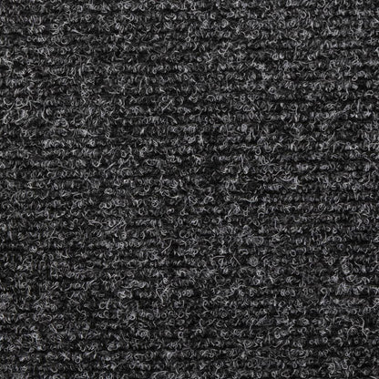 Tapetes de escada autoadesivos 5 peças 65x21x4 cm cinza com borda retangular