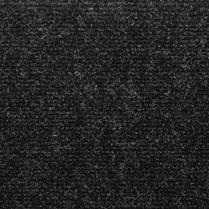 Tapetes de escada autoadesivos 5 peças 65x21x4 cm pretos com borda retangular